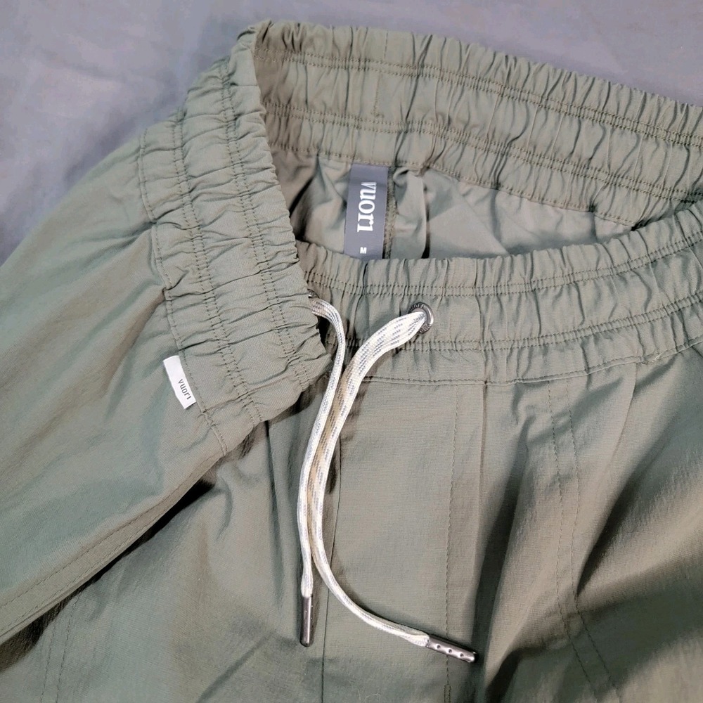 Vuori Birch Jogger Cargo Pants Women's Medium Green VW4103 Drawstrings Stretch